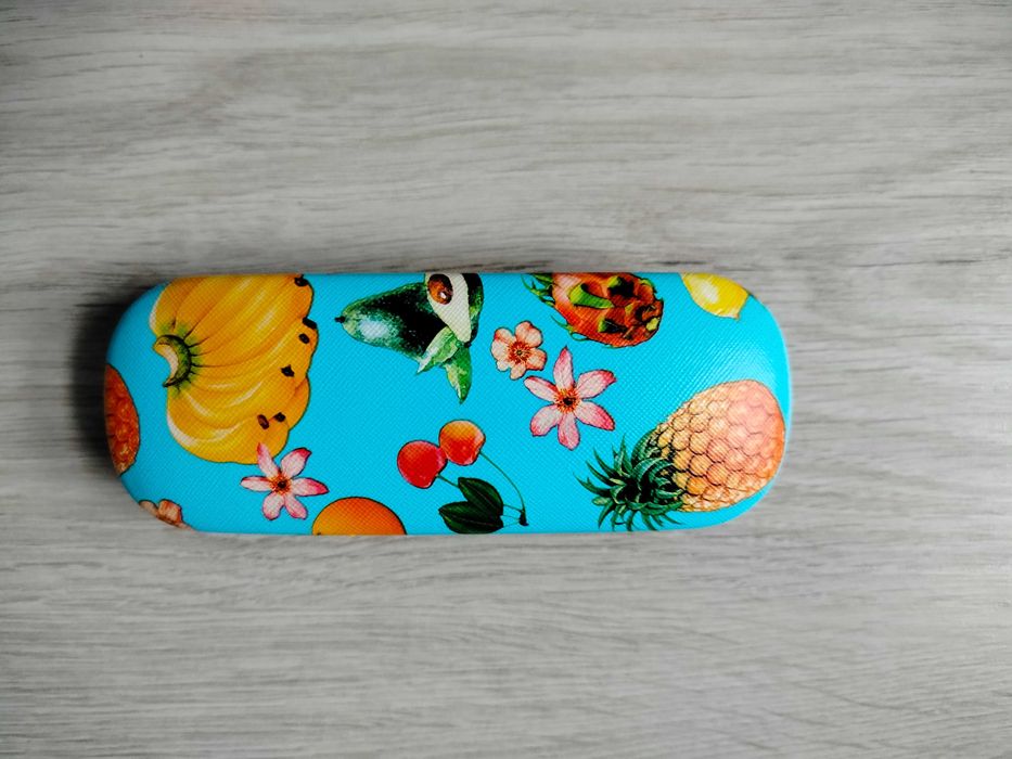 pokrowiec etui na okulary kolorowe owoce