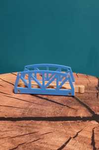 Tory drewniane - niebieski mostek pasuje do Brio Tesco Ikea