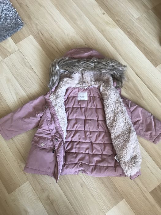 Zara baby kurtka zimowa  dla dziewczynki r. 92