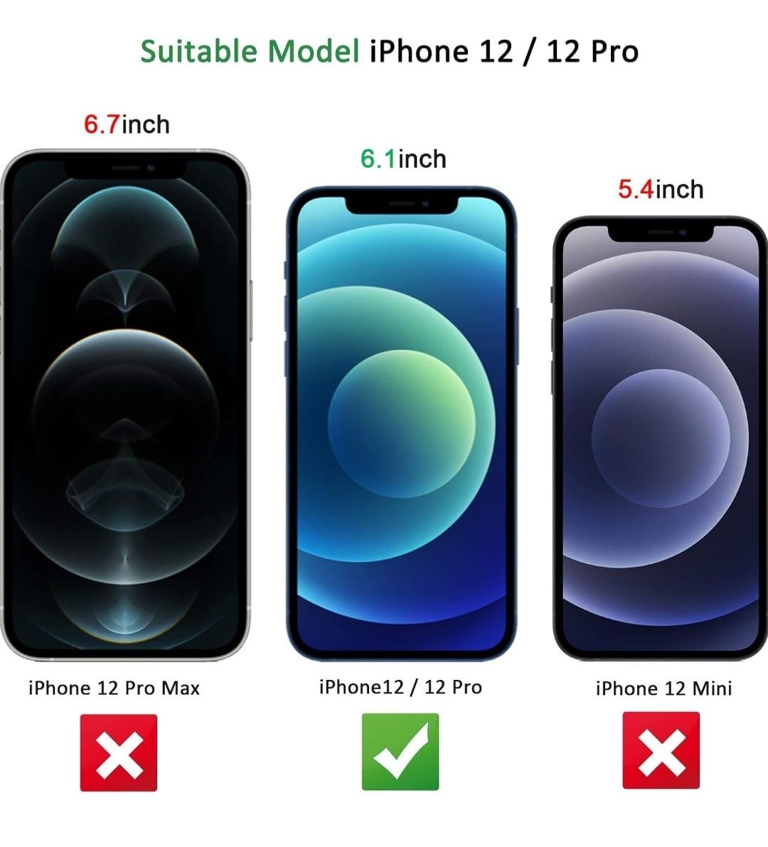 NEW'C 2 sztuki Szkło dla iPhone 12, iPhone 12 Pro
