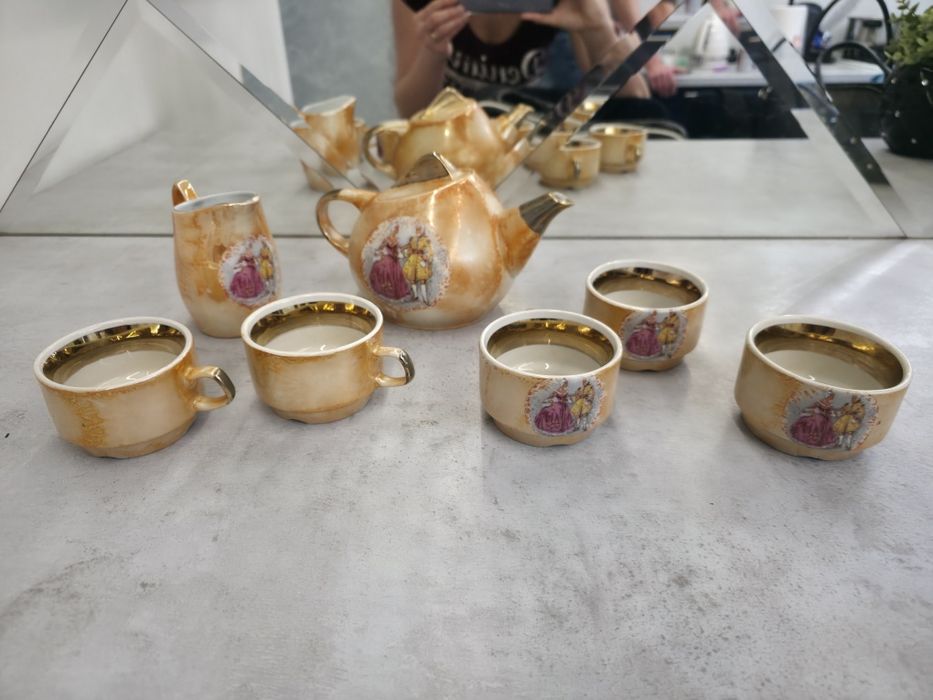 Porcelana PRL Serwis Herbaciany ZPS LUBIANA Lata 60./70. XX w.