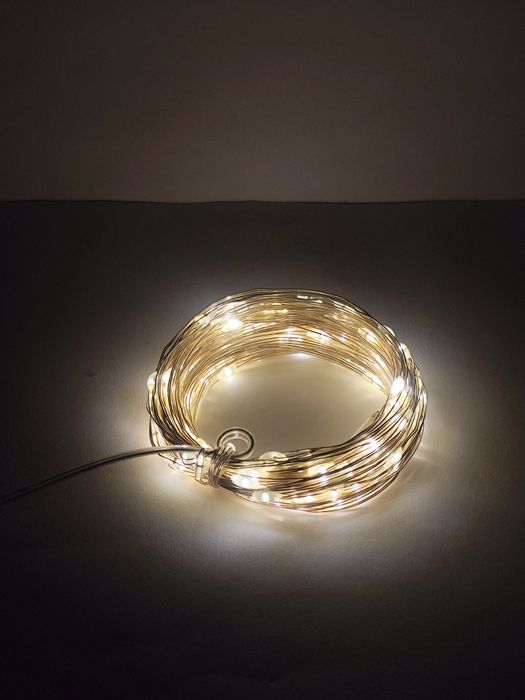 LED гірлянда 5м / 10м USB — тепле / різнокольорове світло