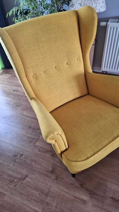 Fotel uszak Ikea żółty