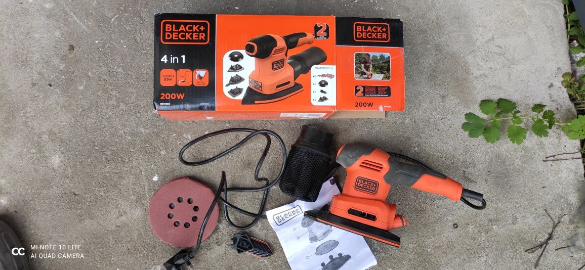 Szlifierka Wielofunkcyjna Mimośrodowa Delta Black&Decker 200W