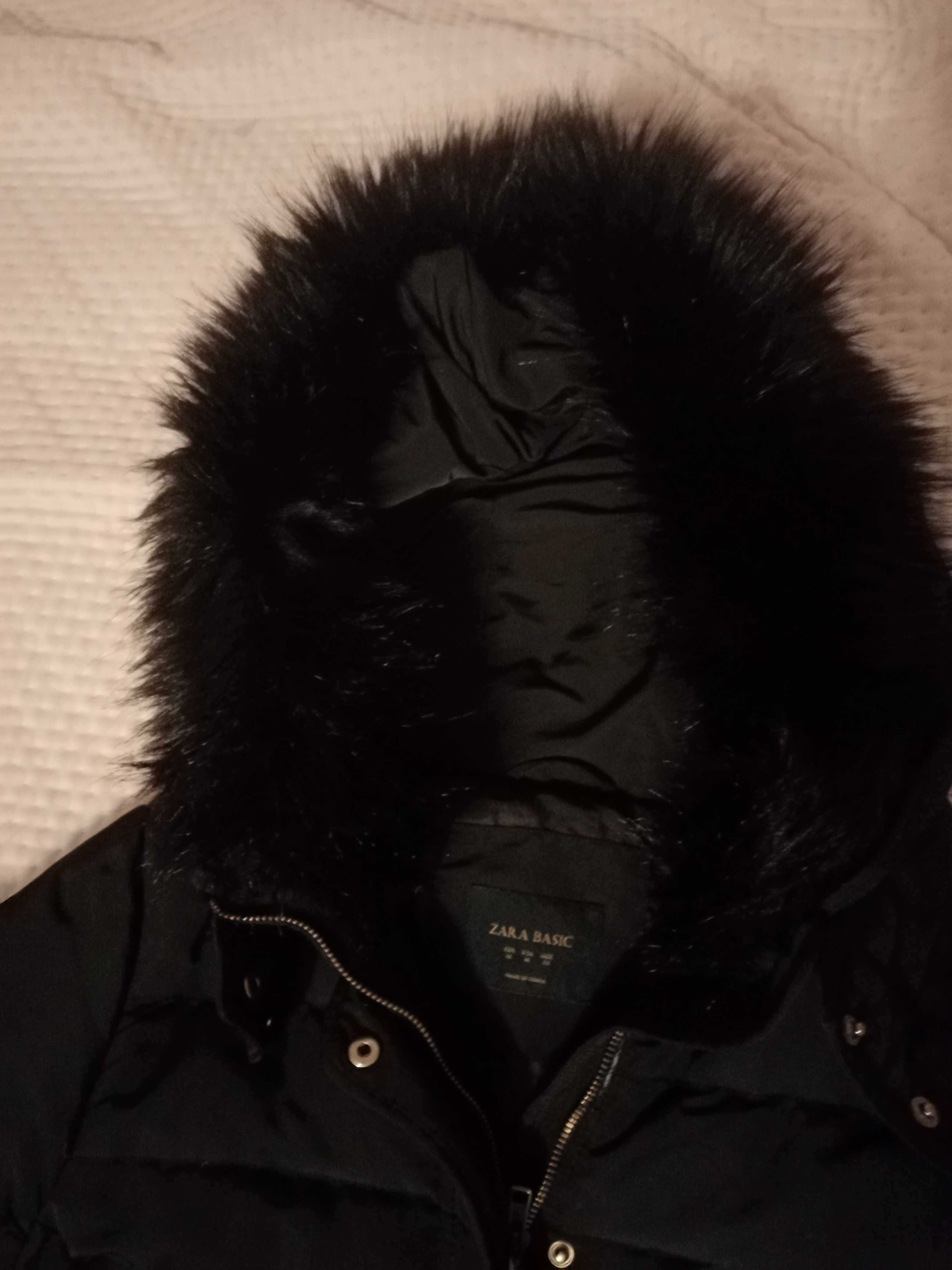 kurtka zimowa czarna Zara m