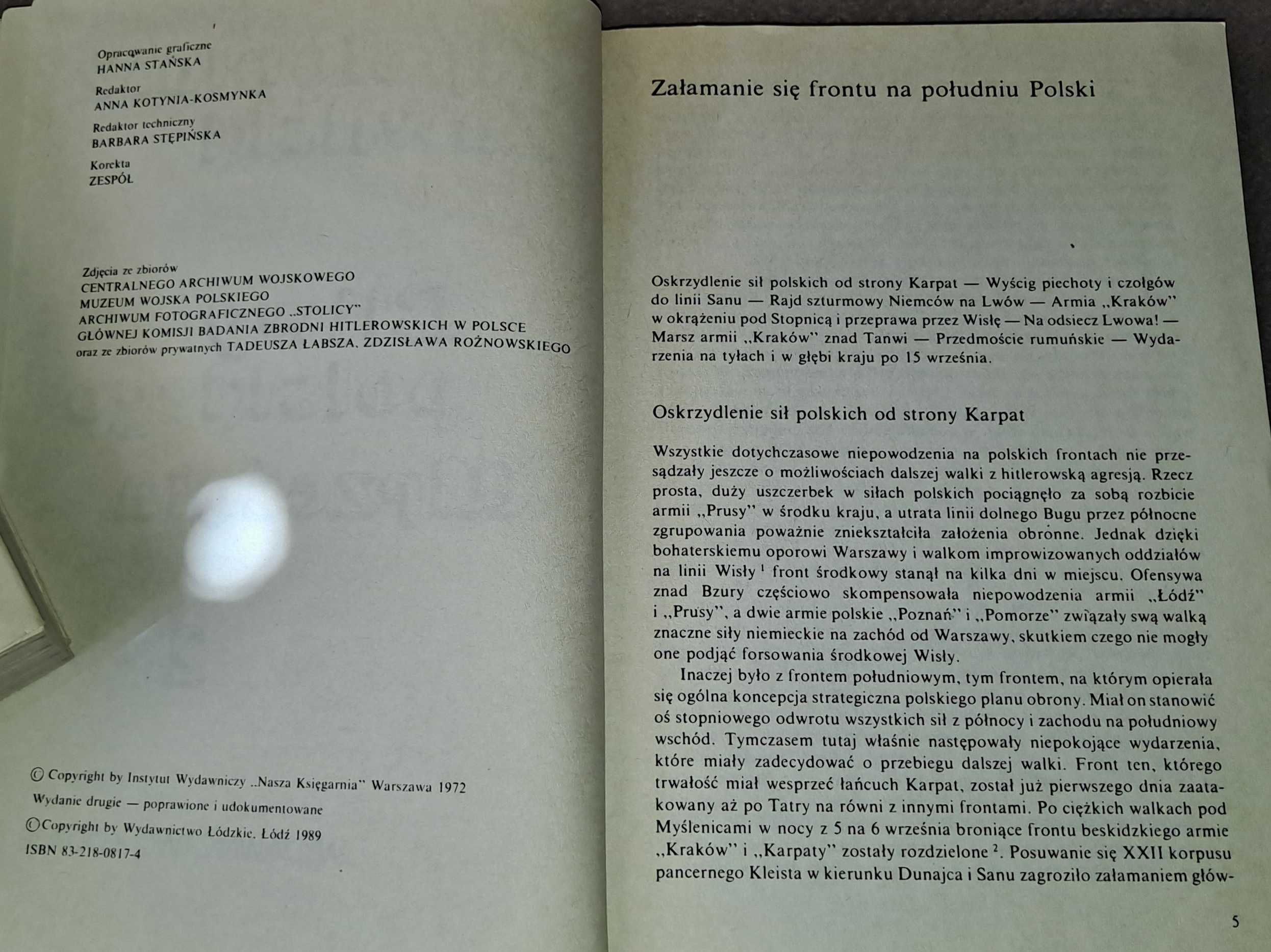 książka - Apoloniusz Zawilski "Bitwy polskiego Września" tom I i II