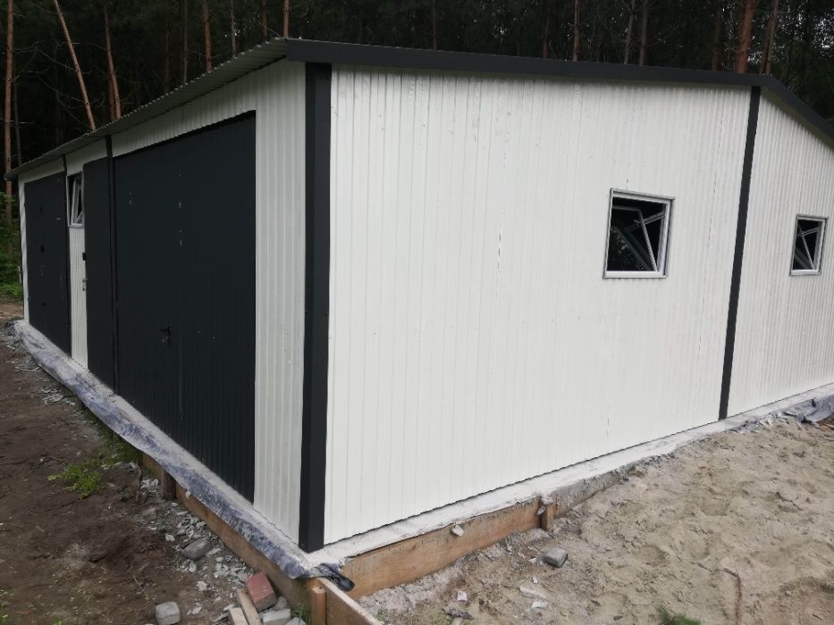 Garaż Blaszany Dwuspadowy 8x6 Blaszaki Garaże Blaszane Wiaty Producent