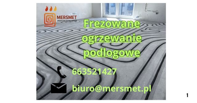 Frezowanie pod ogrzewanie podłogowe Lubin , Glogow , Zielona Gora