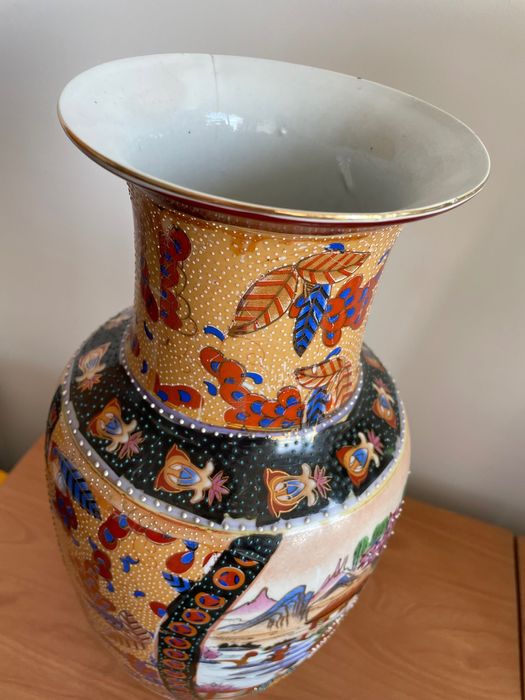 Wazon ceramiczny retro japoński duży