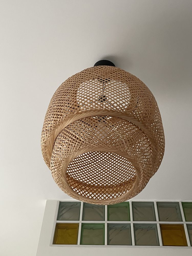 Lampa wisząca IKEA Sinnerlig abażur bambus