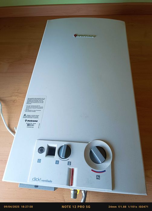 Esquentador Vulcano Clikc HDG Ventilado em ótimo estado
