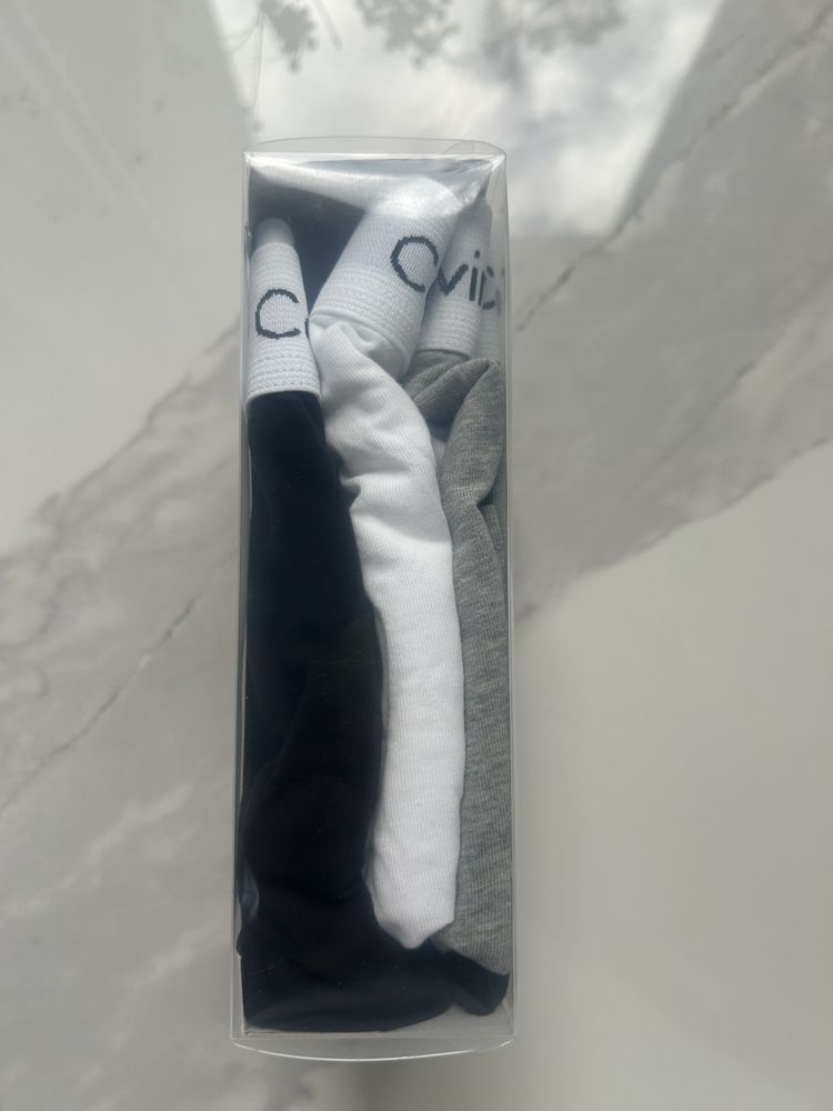 Bokserki męskie Calvin Klein classic fit cotton stretch M białe szare