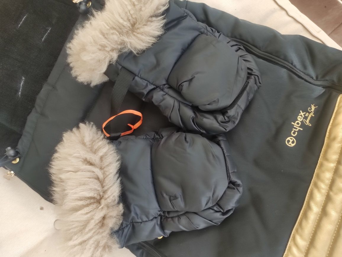 Śpiworek Śpiwór Cybex Priam Jeremy Scott, mufka + rękawice stokke