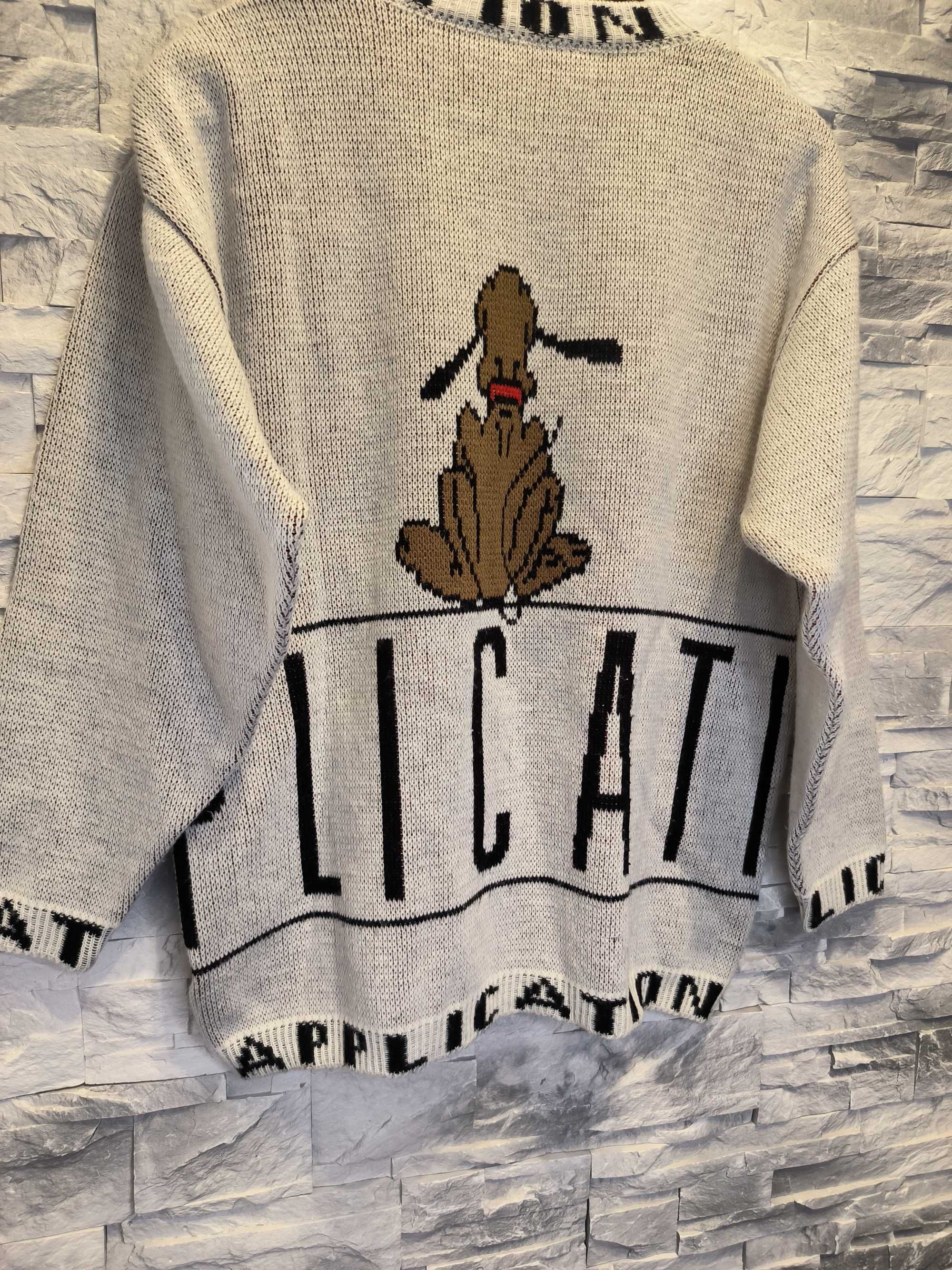 Vintage Disney Sweter Lata 90 Szary Damski