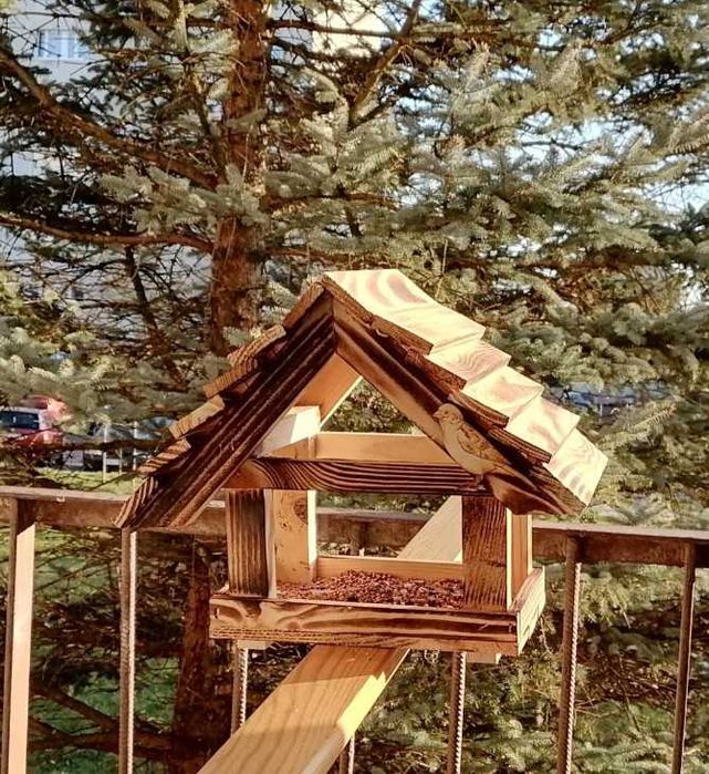 Karmnik dla ptaków budka dekoracja ogród taras dom