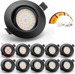 Reflektory LED Ściemnialne 3000K IP20 Gr4tec 9 szt.