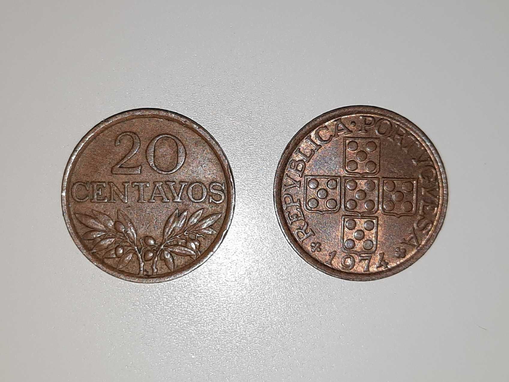 Lote de 95 Moedas - 20 Centavos (1969/1974)