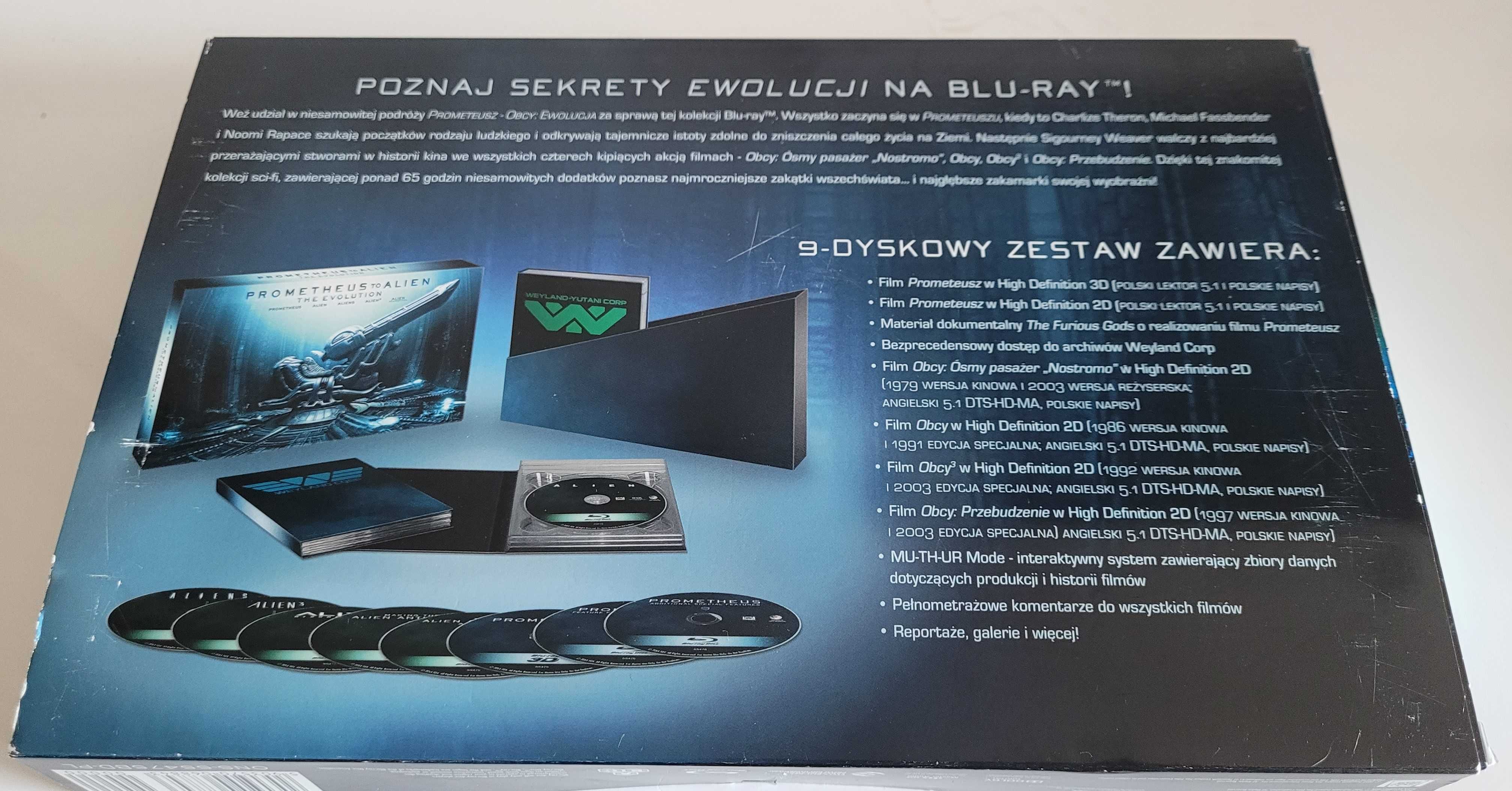 Prometeusz - Obcy Ewolucja całość w języku polskim Super Box !!