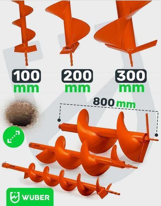 MOCNA 6.7KM WIERTNICA GLEBOWA + 3 wiertła Świder spalinowy DO ZIEMI