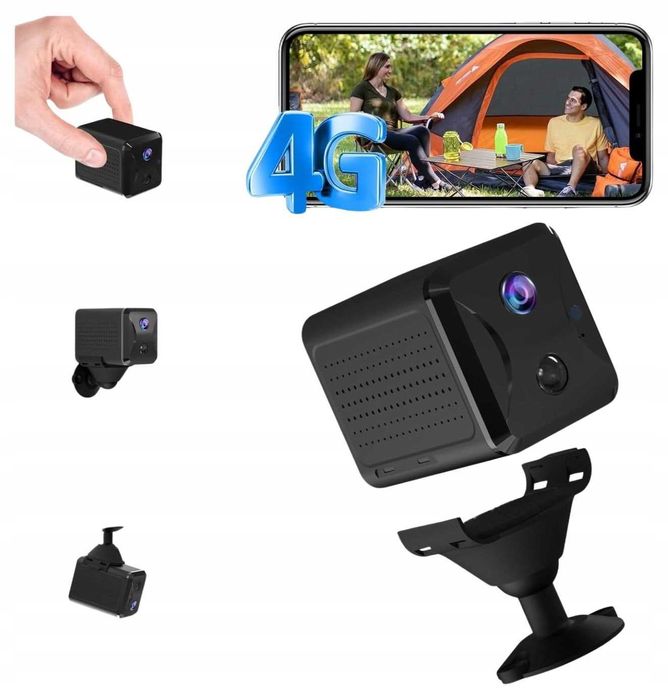 Kamera Mini bez WiFi 4G LTE SIM Full HD 160° IR mikrofon SD UCOCARE