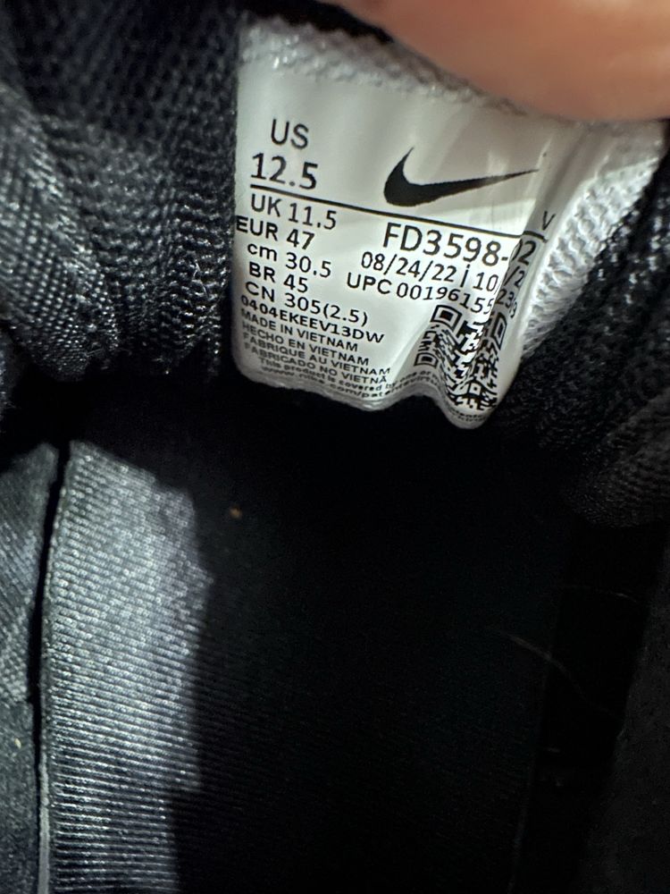 Nike Pegasus 89 Black кросiвки чоловiчi 47