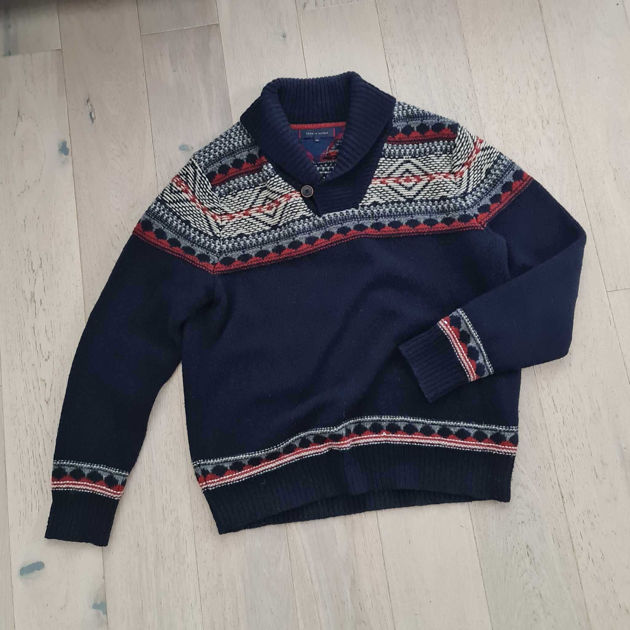 Tommy Hilfiger XXL sweter męski wełniany