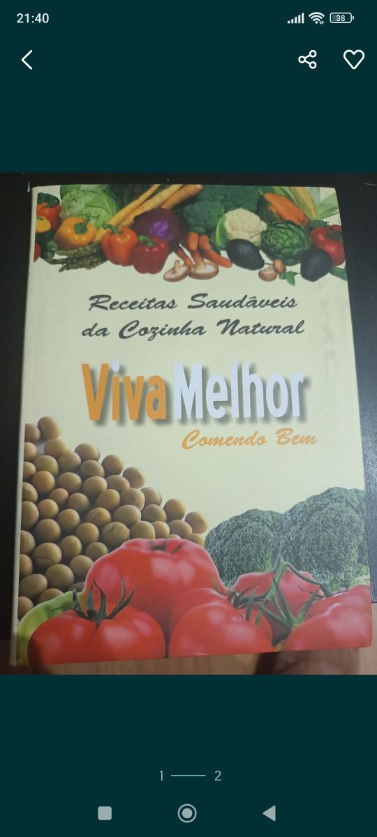Livros de culinária, saúde e nutrição