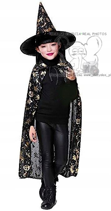 strój kostium czarownicy halloween  120cm andrzejki bal karnawał