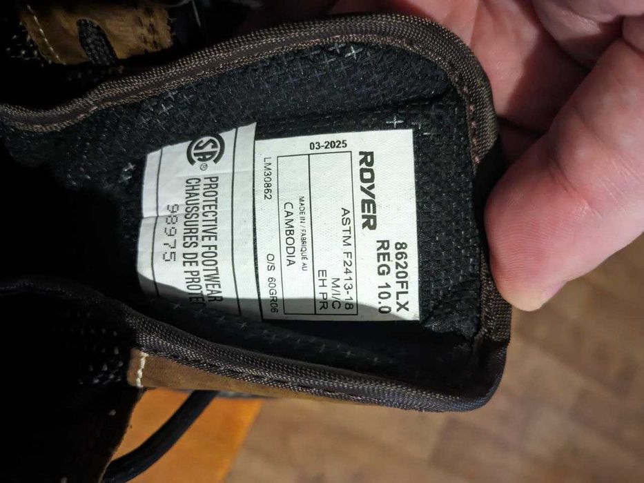 Берці черевики Royer 8" Metal-Free Work boot захищені НОВІ! Gore-tex