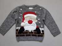 Крутой свитер в новогодний принт на 2-3 года f&f