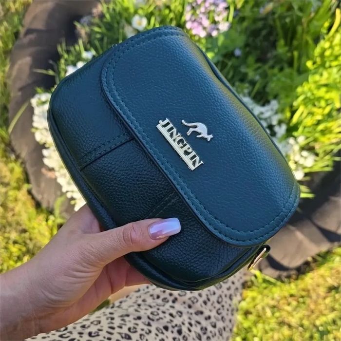 Torebka skórzana na ramię torba damska skóra ekologiczna zielona