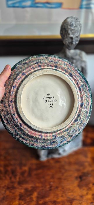 Talerz patera HB Quimper Quillivic
ceramika szkliwiona lata 50 XXw.