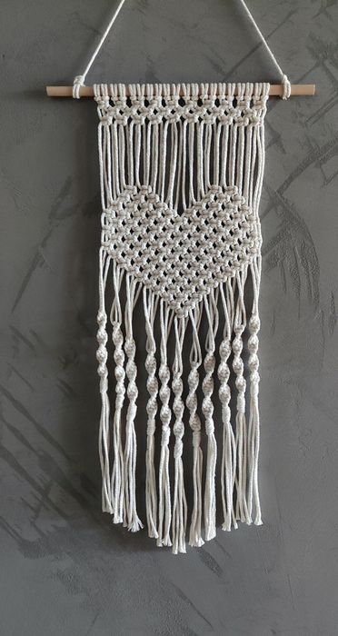 Makrama makatka serce handmade