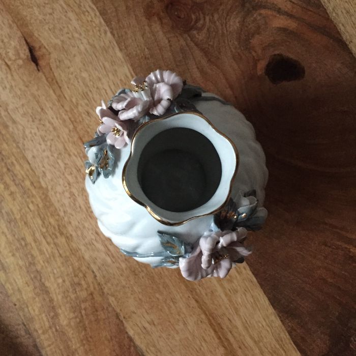 Wazonik Roceram Romania porcelana vintage retro prl kwiaty