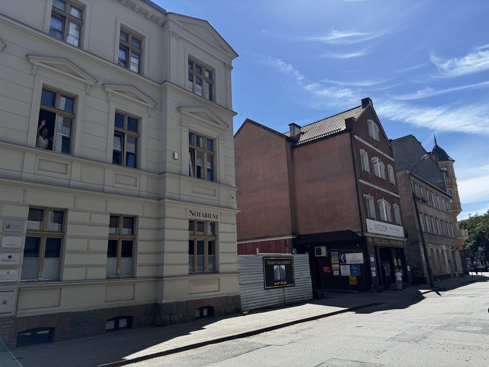 Działka  z W/Z na budynek w centrum Olsztyna