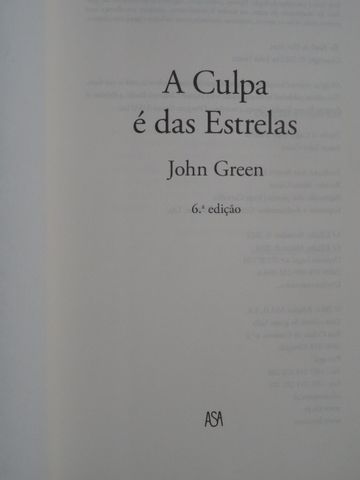 A Culpa é das Estrelas de John Green