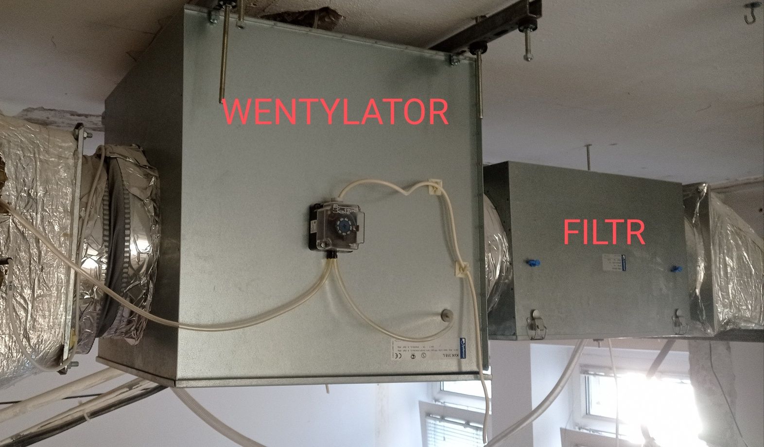 Wentylator kanałowy Nagrzewnica Filtr Systemair