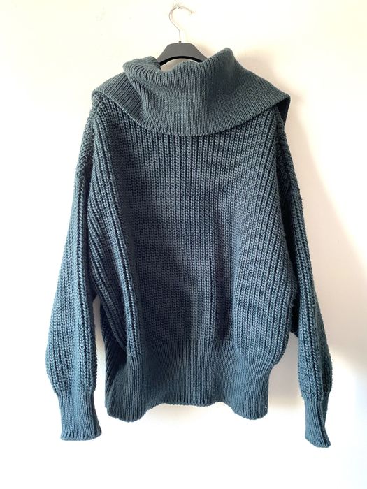 H&M gruby splot mięsisty sweter golf butelkowy