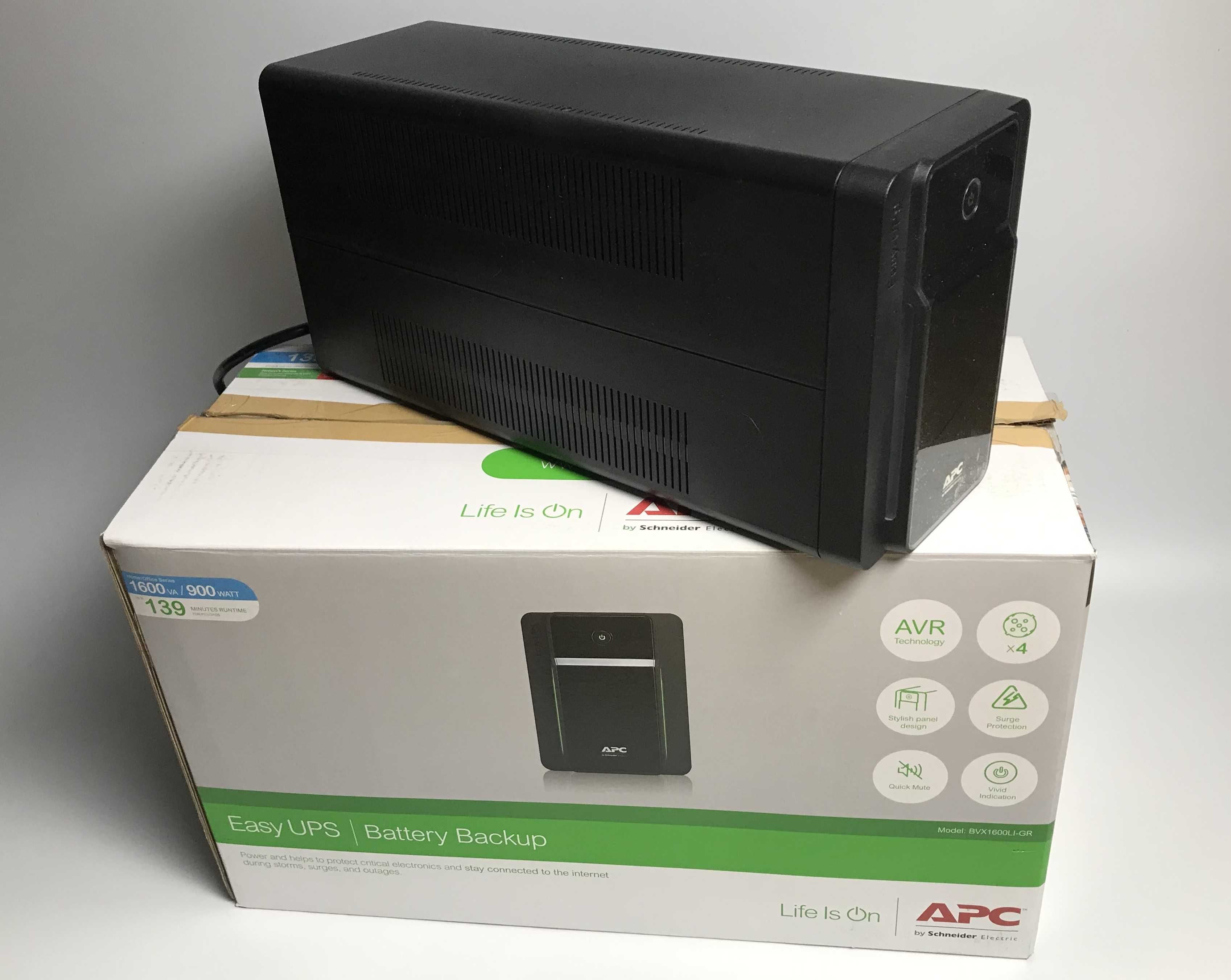 ИБП APC Easy UPS BVX 1600VA, 4хSchuko (BVX1600LI-GR), много