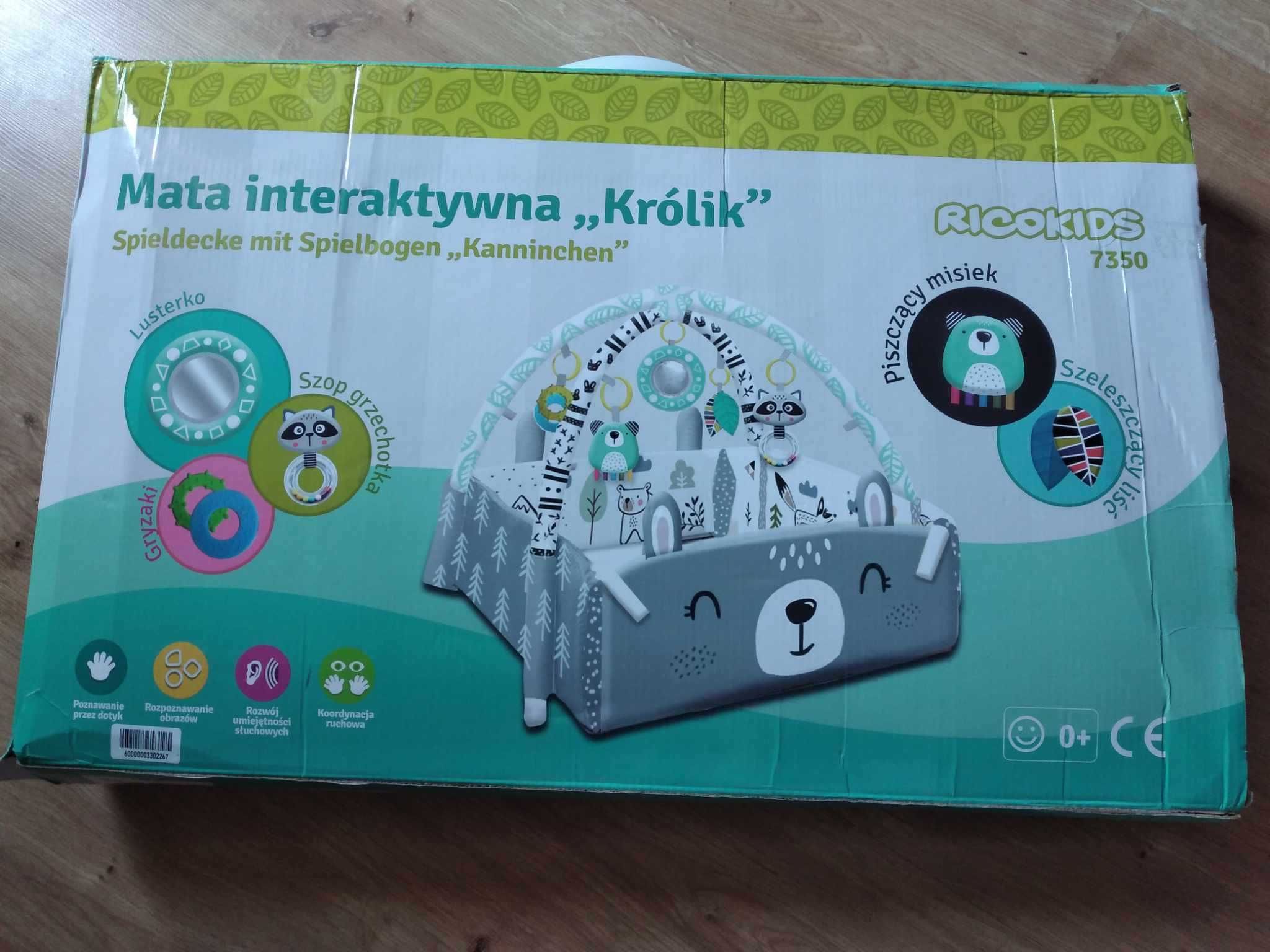 Mata interaktywna edukacyjna Królik RicoKids 65x57x54