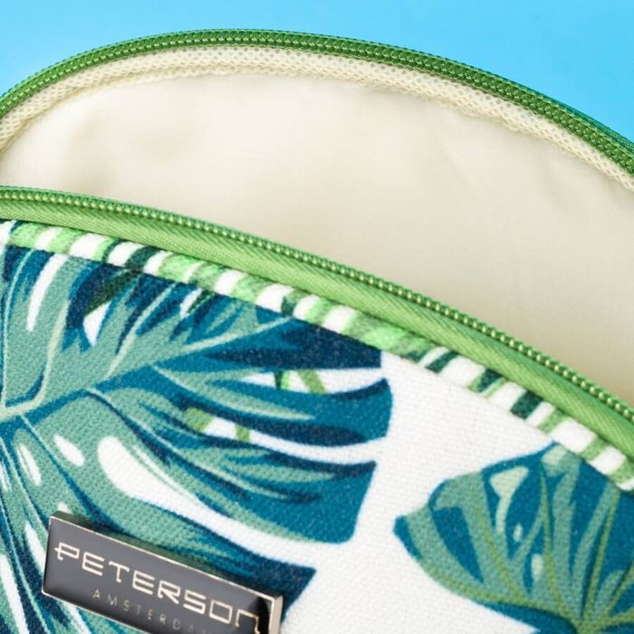 kolorowa kosmetyczka na suwak z paskiem na rękę - peterson