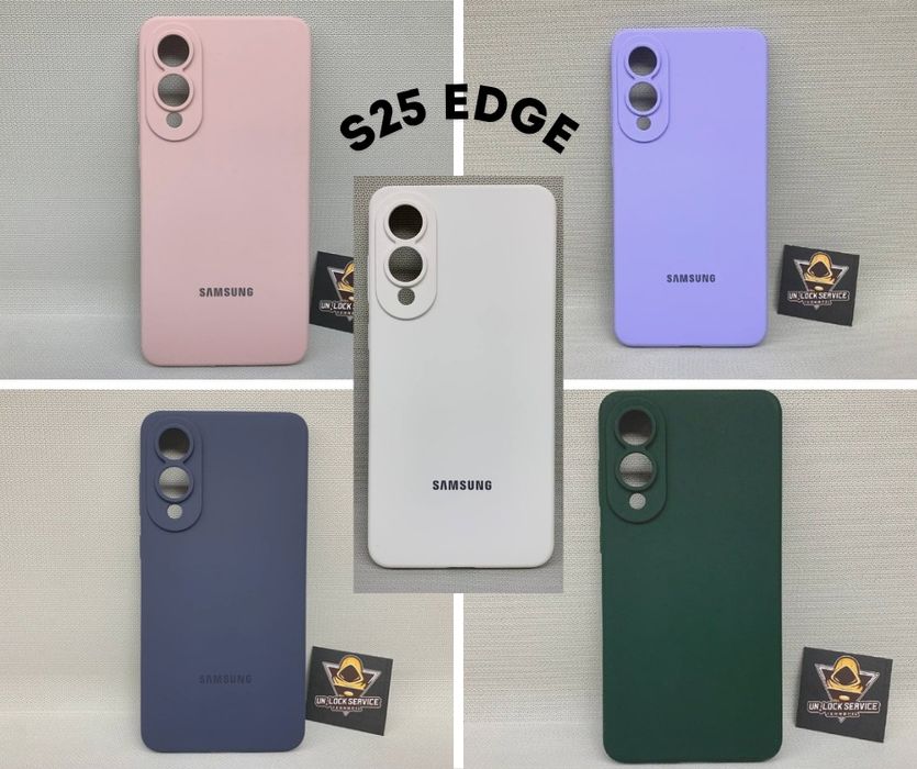 Топ! Samsung S25 Edge с логотипом Противоударный чехол софт тач