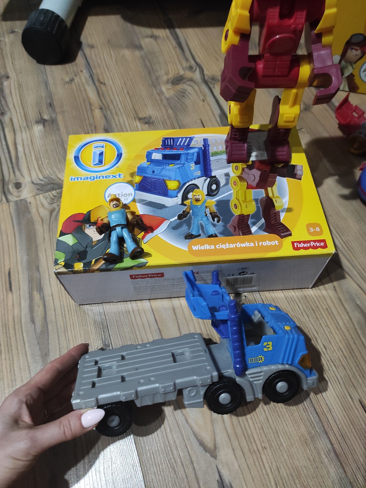 Imaginext ciężarówka i robot action dźwięki