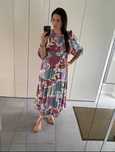 Gratis wysyłka!długa maxi oversize kolorowa sukienka w kwiaty Boho
