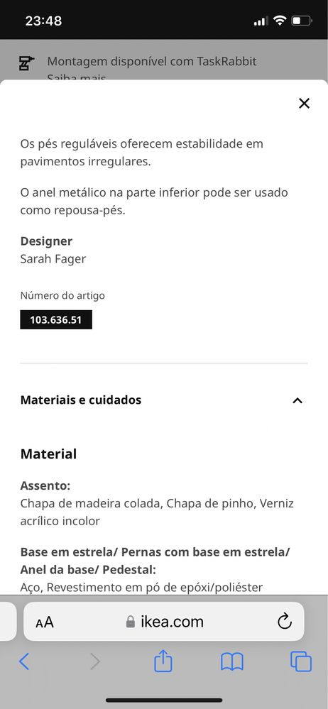 Banco regulável.