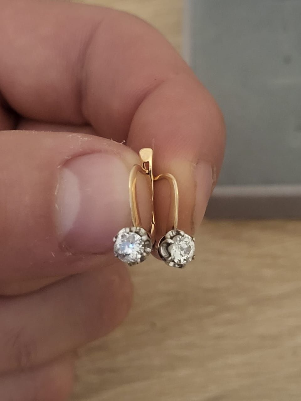 Złoty zestaw biżuterii z diamentami, HRD ANTWERP certyfikat !!!