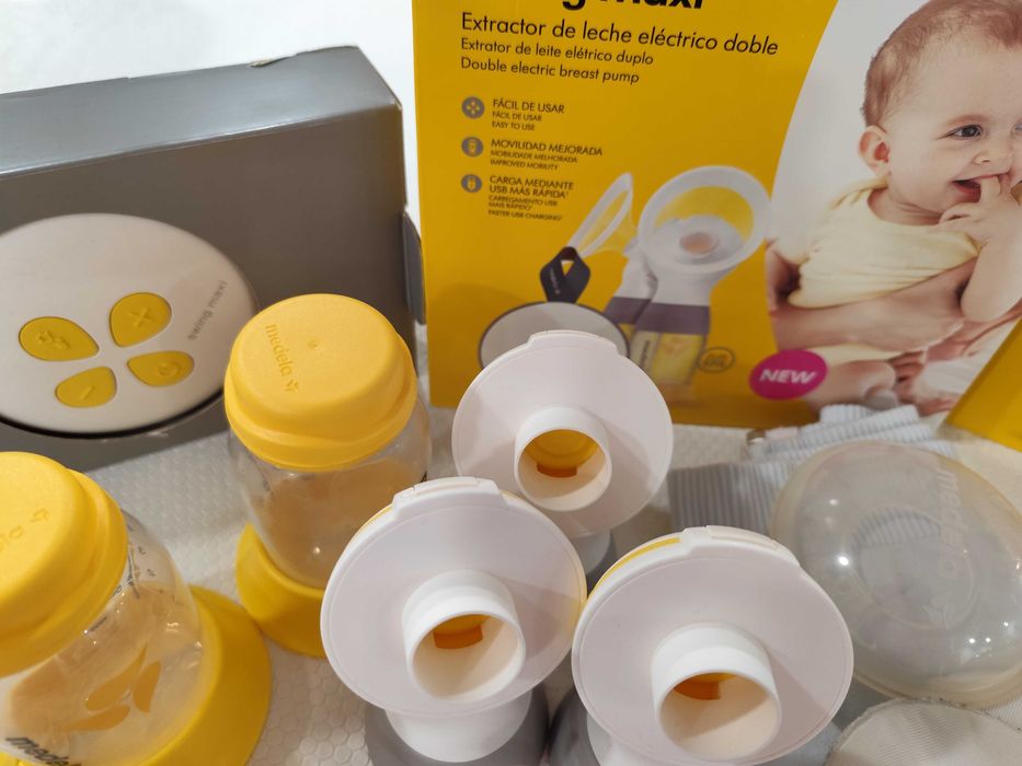 Bomba de extração de leite Medela swing Maxi + bomba manual Harmony