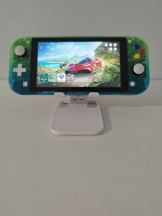 Przerobiony - Nintendo Switch Lite Green and Blue Custom edition / CFW
