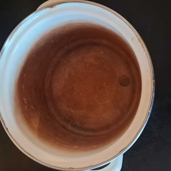 Garnek vintage Silesia Rybnik 18 cm – emaliowany, kłosy i kwiaty