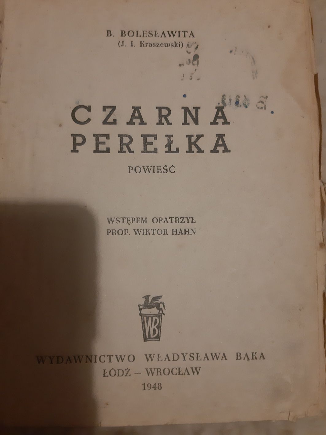 Czarna perełka J.Kraszewski 1948